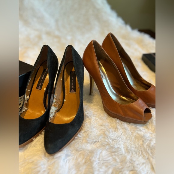 Steven by Steve Madden Lemore brown suede heel option 3 pairs - Picture 9 of 13